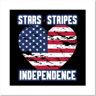 Stars Stripes and Independence Posters and Art